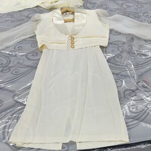 Chic Cream Asymmetrical Dress